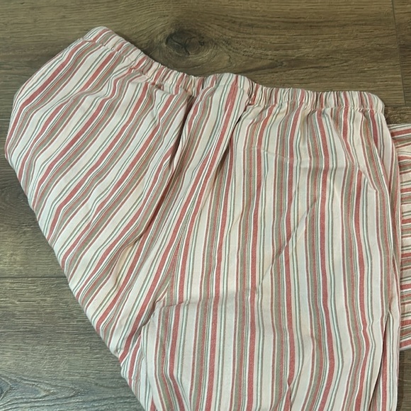 Orvis Women’s Cotton Striped Summer Pants Size 12/L Pink Tan White Color - Picture 4 of 12
